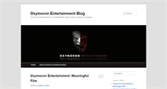 Desktop Screenshot of oxymoronentertainmentblog.com